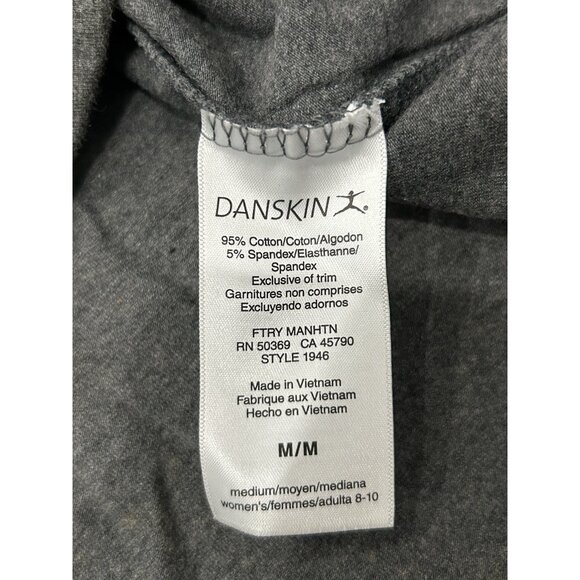 Danskin Gray Full Zip Athletic Jacket With Pockets Sz Medium - Picture 7 of 11